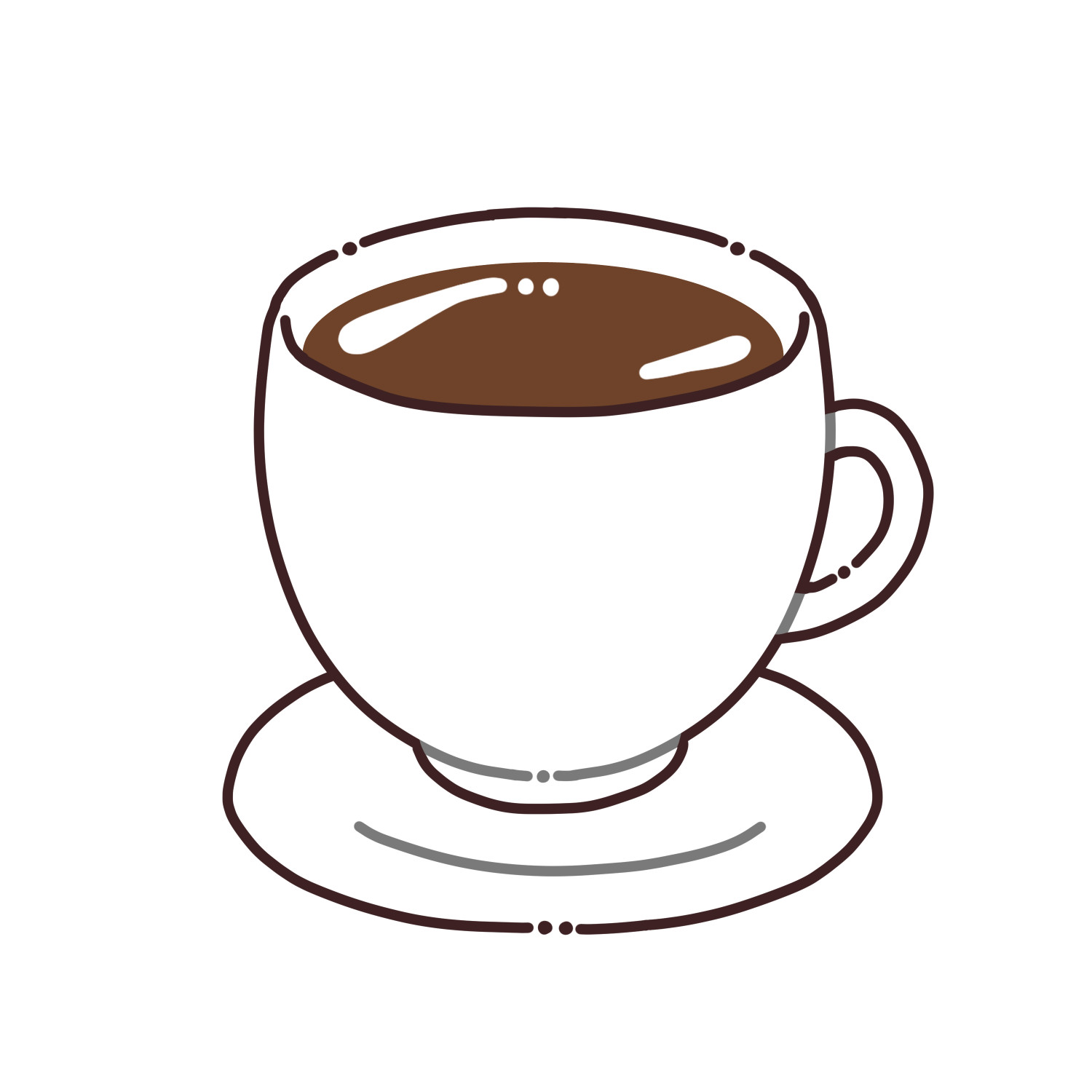 コーヒーカップとコーヒー/商用利用可能・無料イラストフリー素材サイト