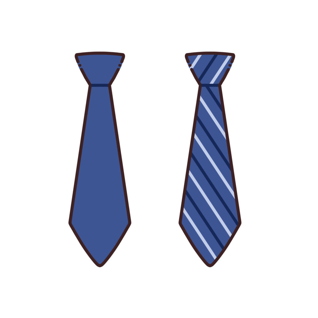 青いネクタイのイラスト