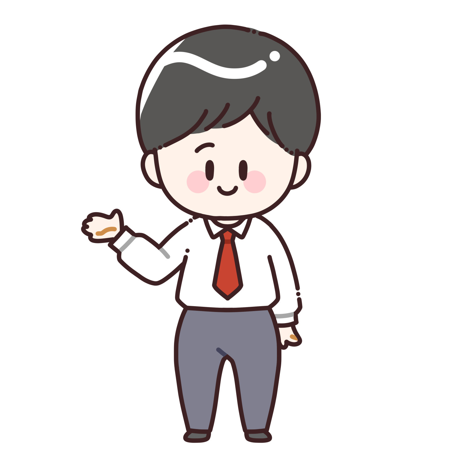 スーツを着た男性会社員のイラスト