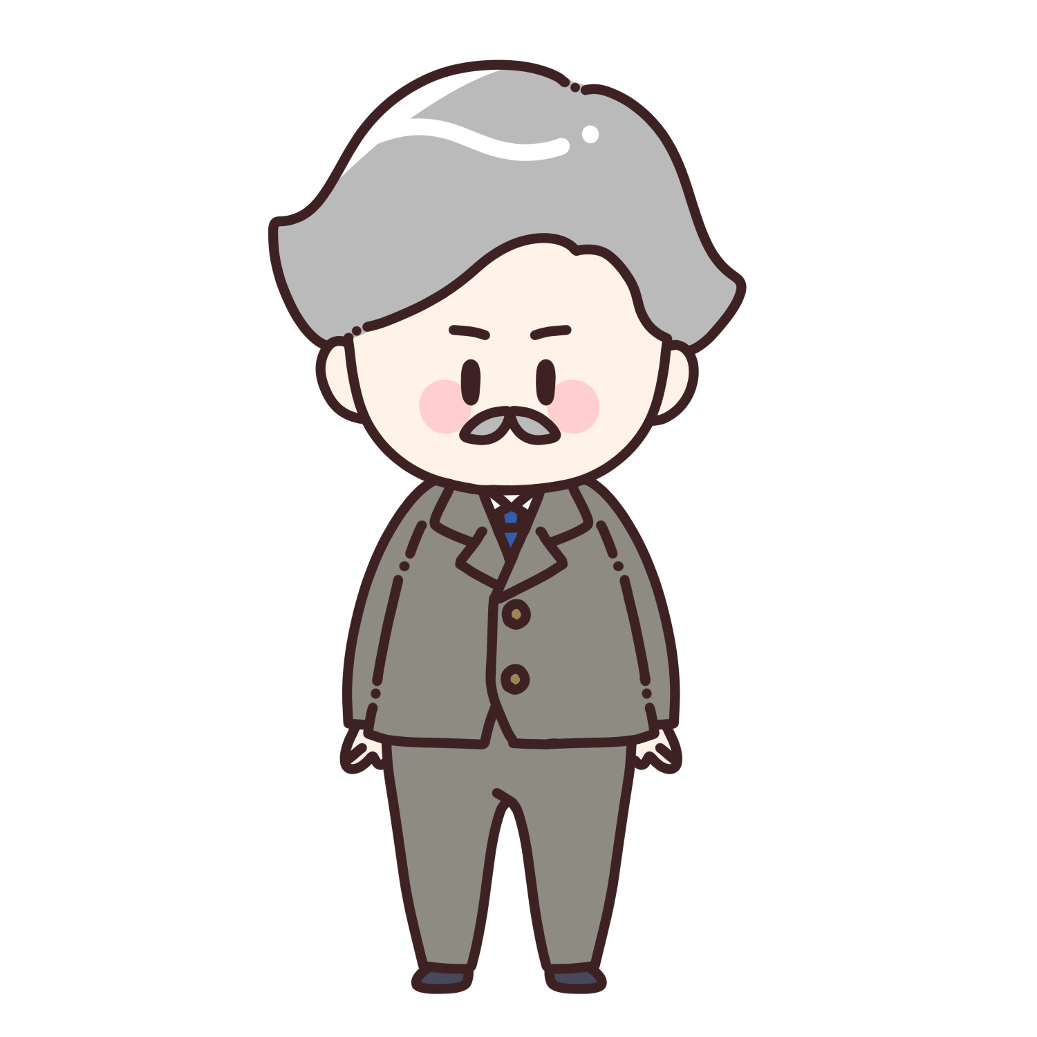 スーツを着た男性のイラスト2