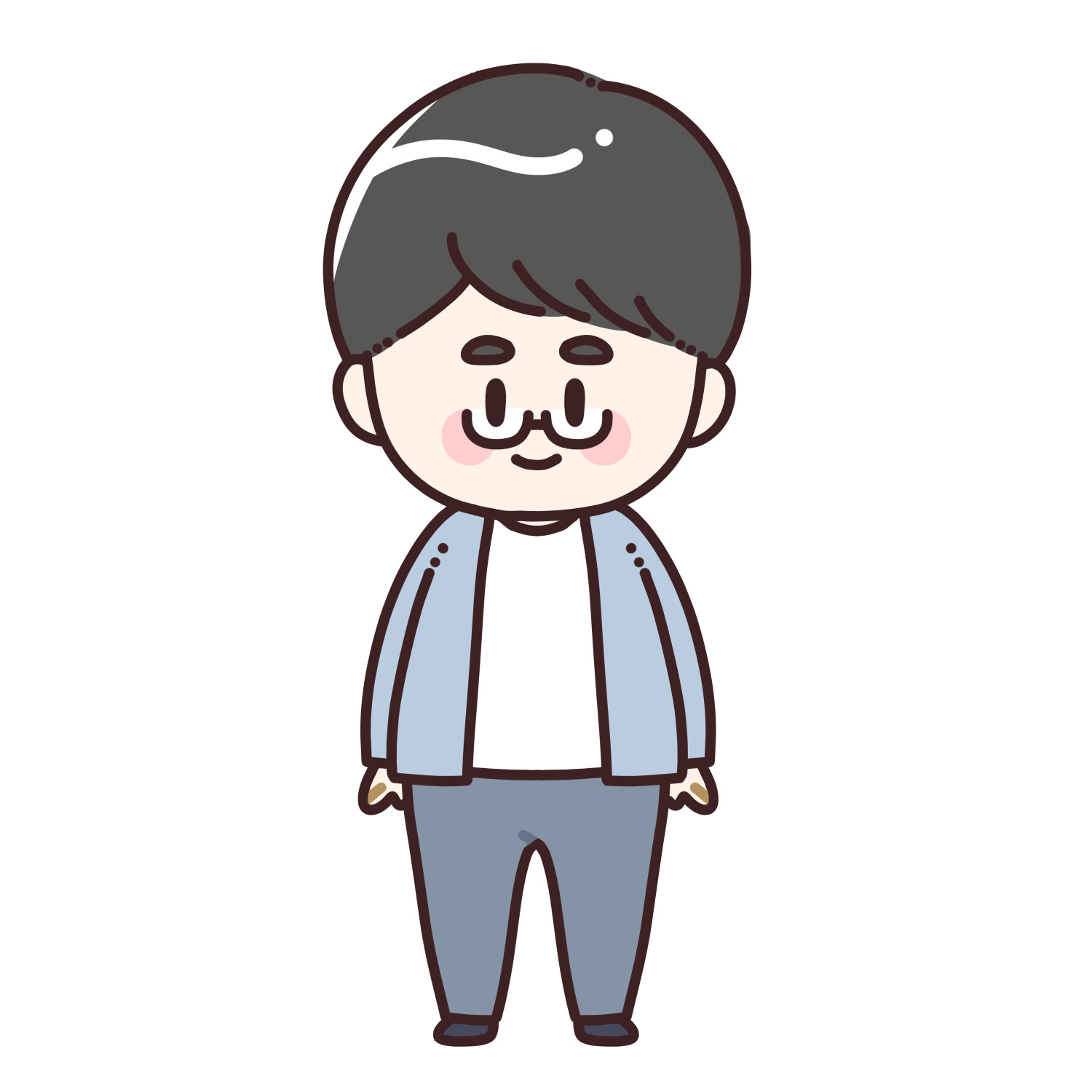メガネを掛けた男性のイラスト2