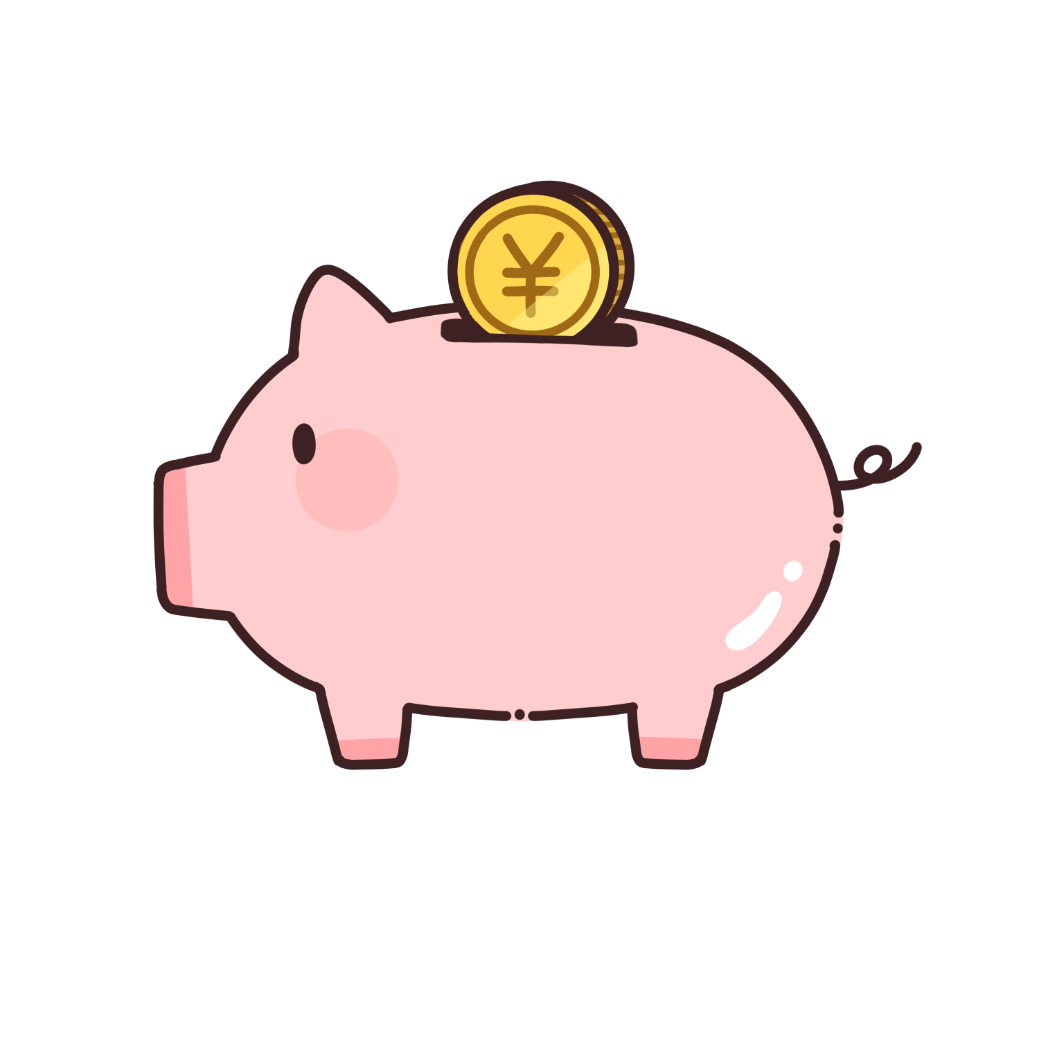 豚の貯金箱のイラスト2