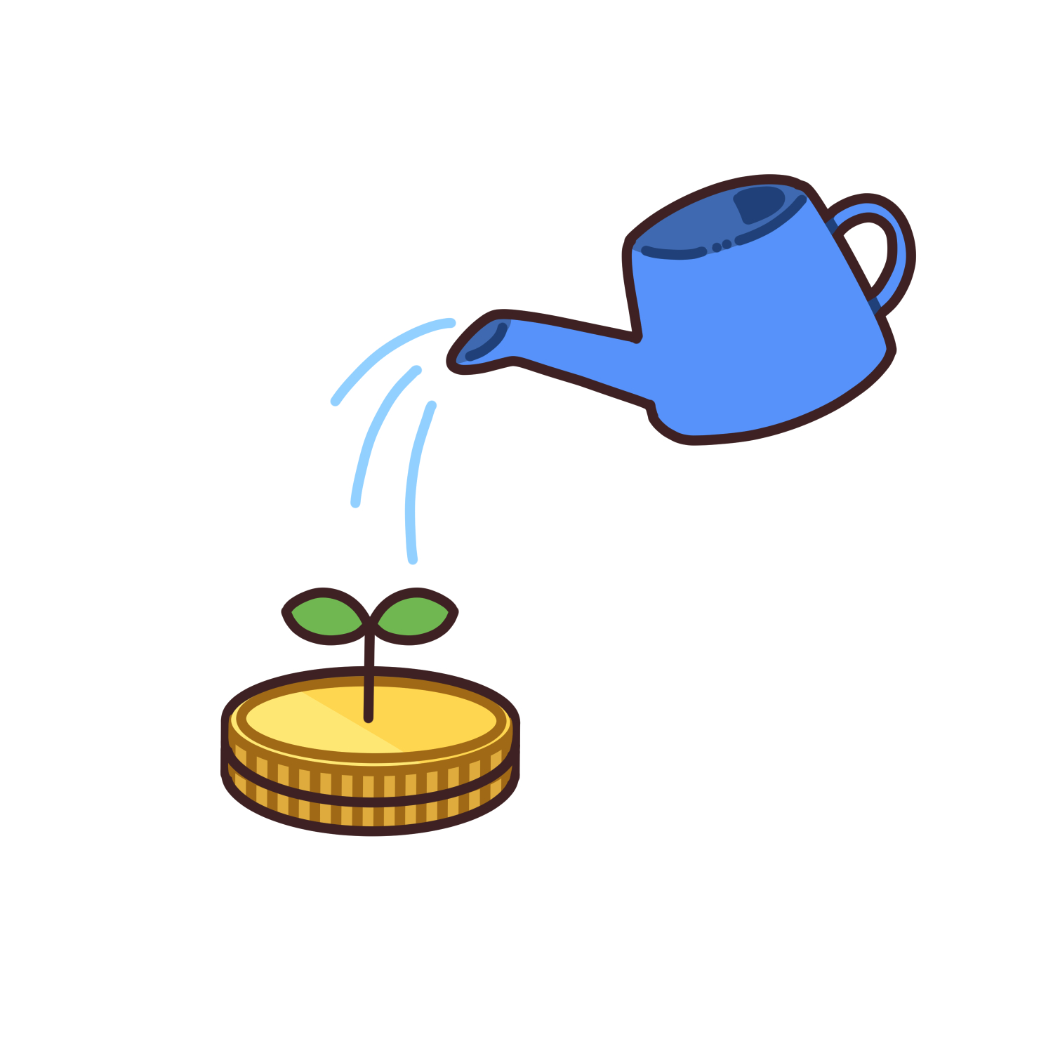 お金を育てるイラスト