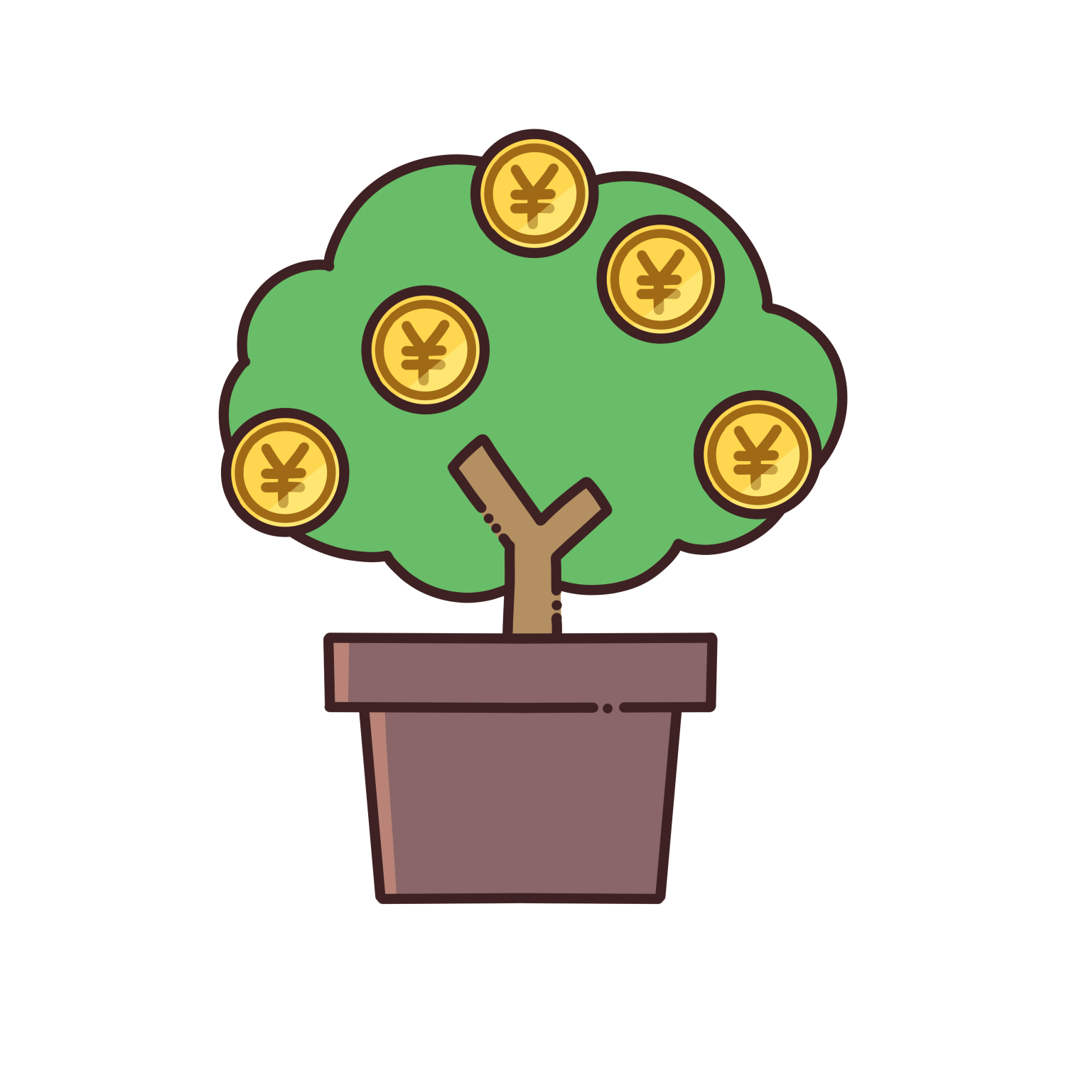 金のなる木のイラスト