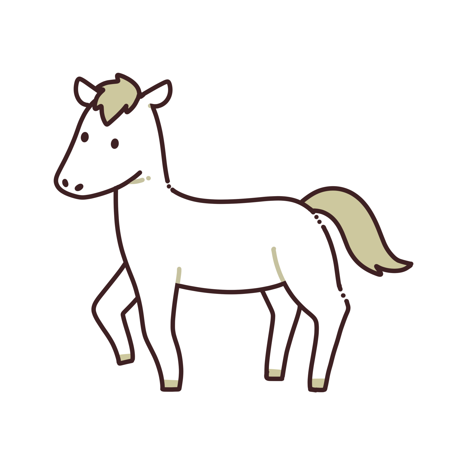 白馬のイラスト