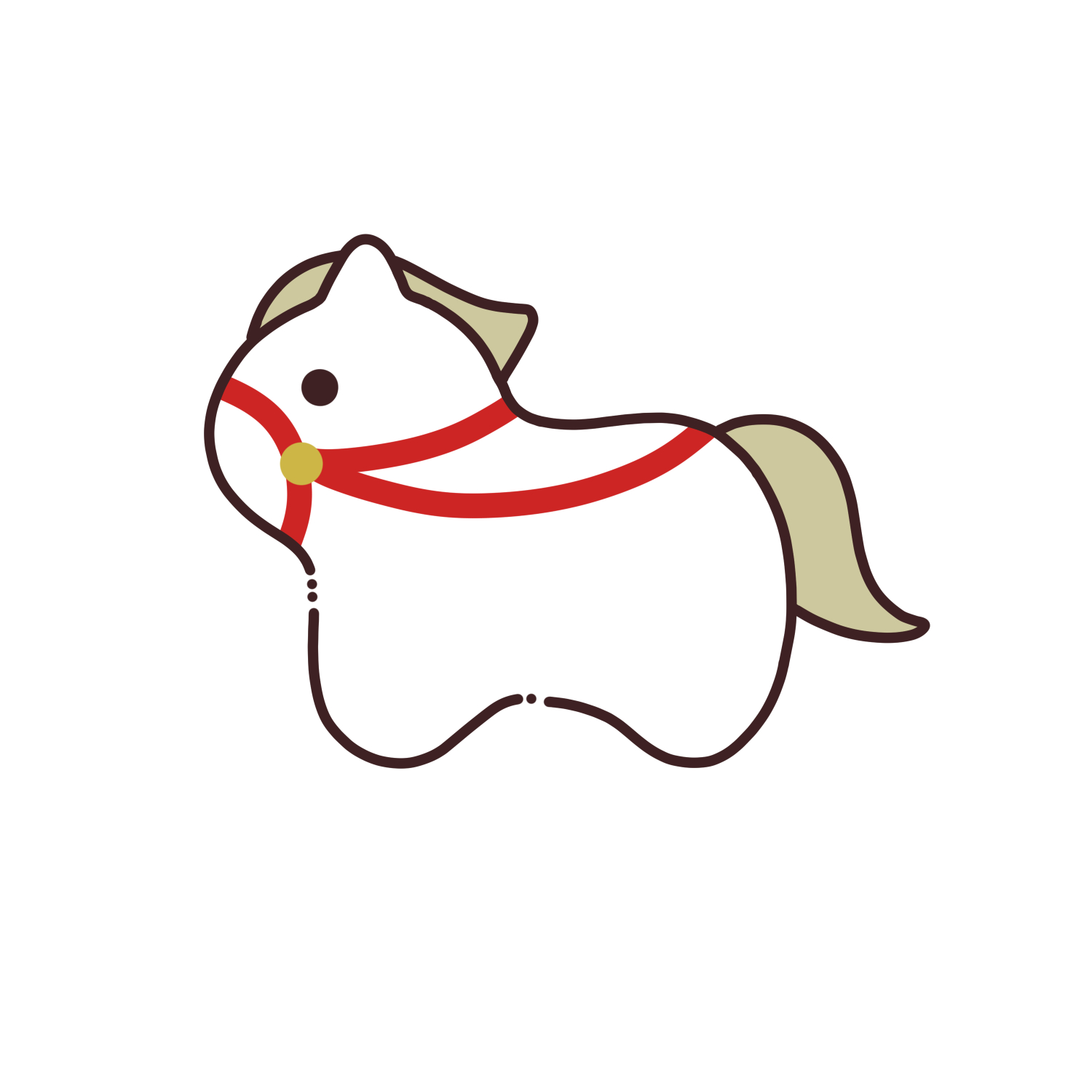 馬の正月飾りのイラスト